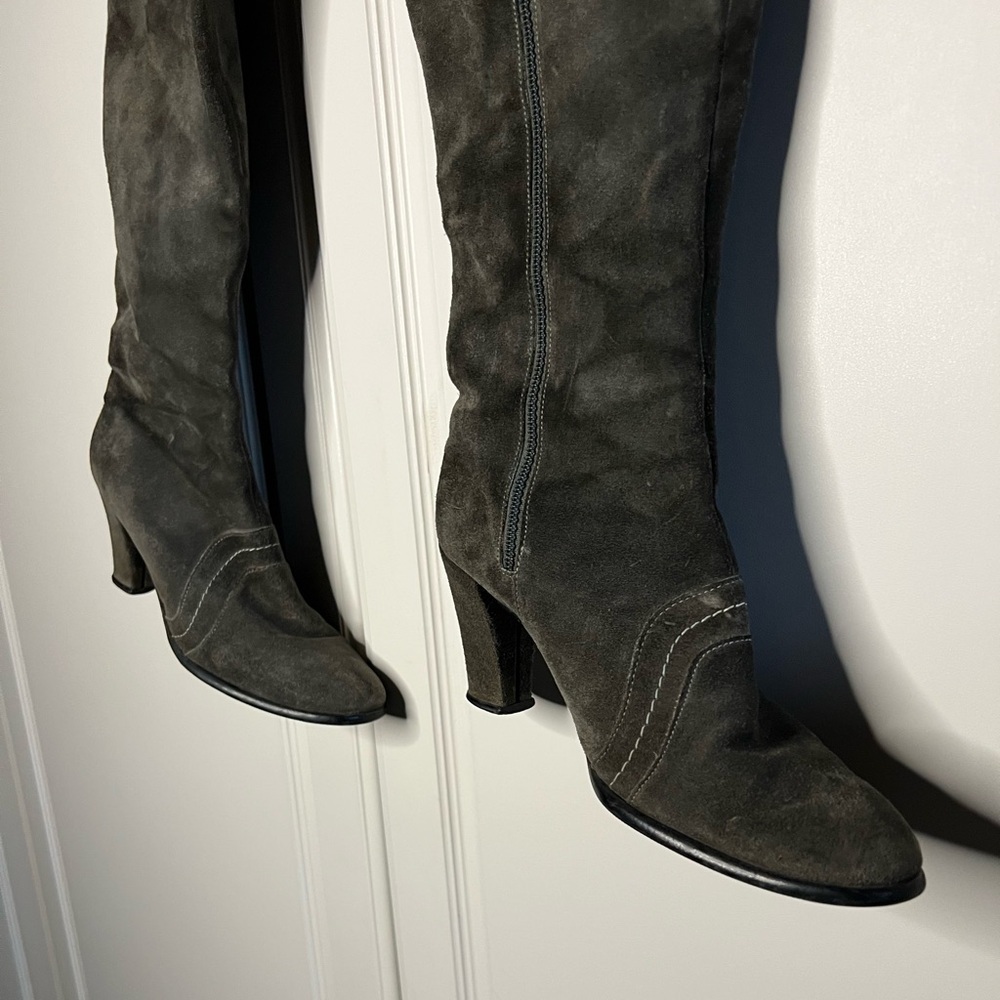 Vintage Y2K Golo Suede Knee High Boots Brown Size 7.5 - Picture 10 of 12